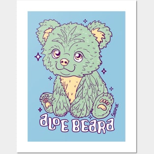 Aloe Beara - Whimsical Aloe Vera Bear Illustration Posters and Art